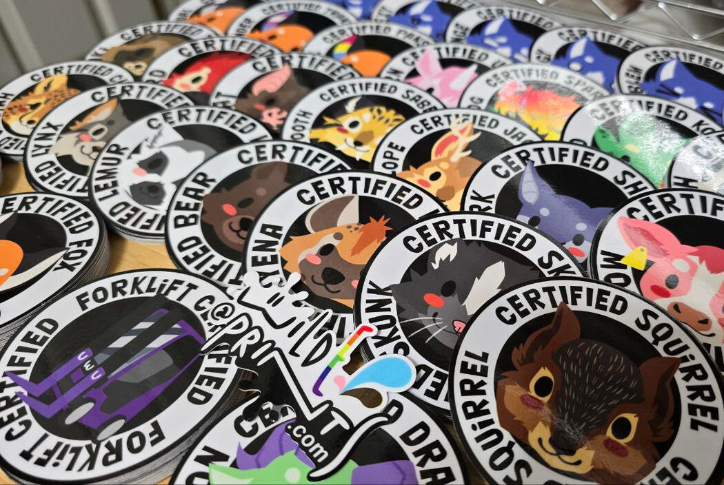Photo of a bunch of certified species stickers!